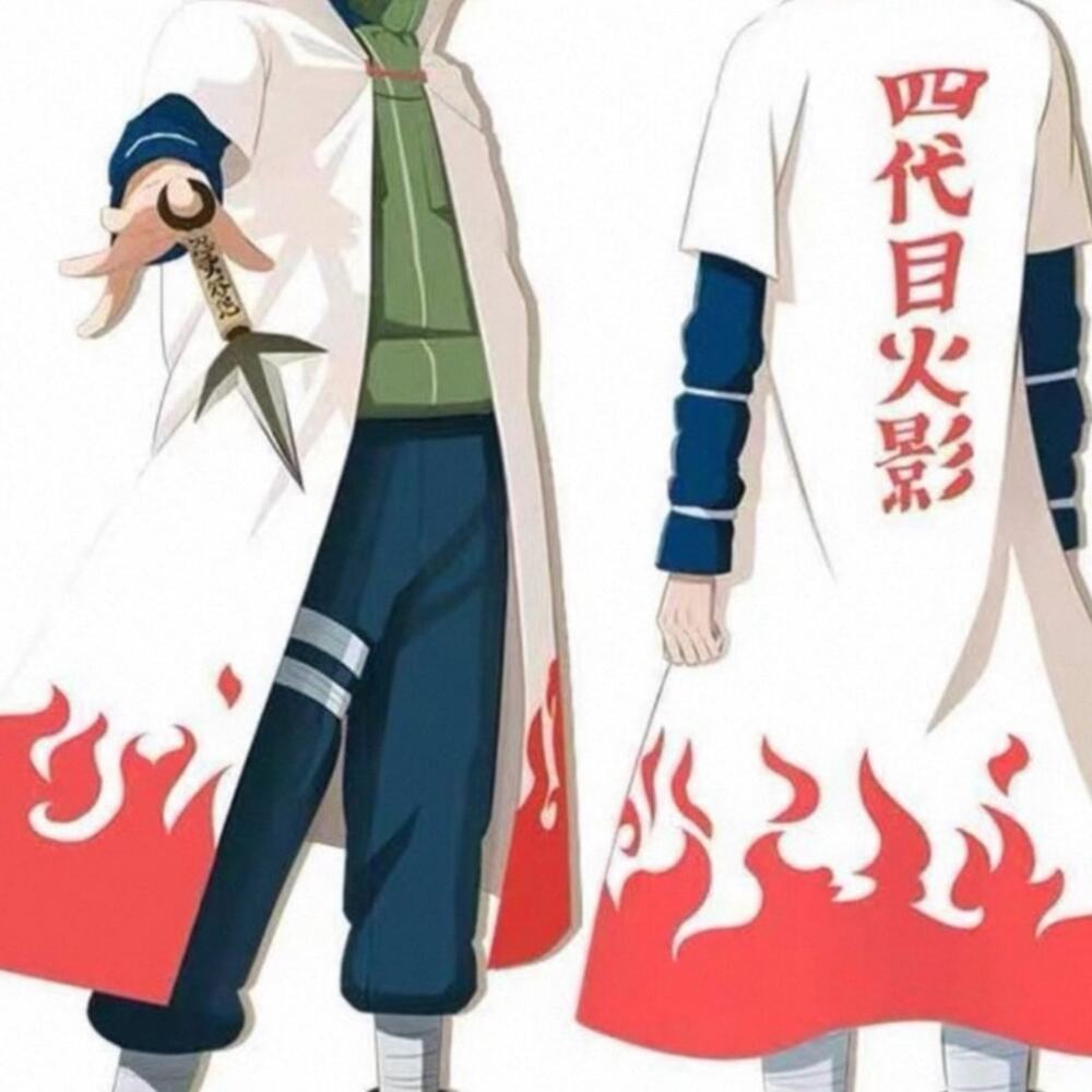 Naruto Minato Cosplay Cloak, 4th Hokage Robe